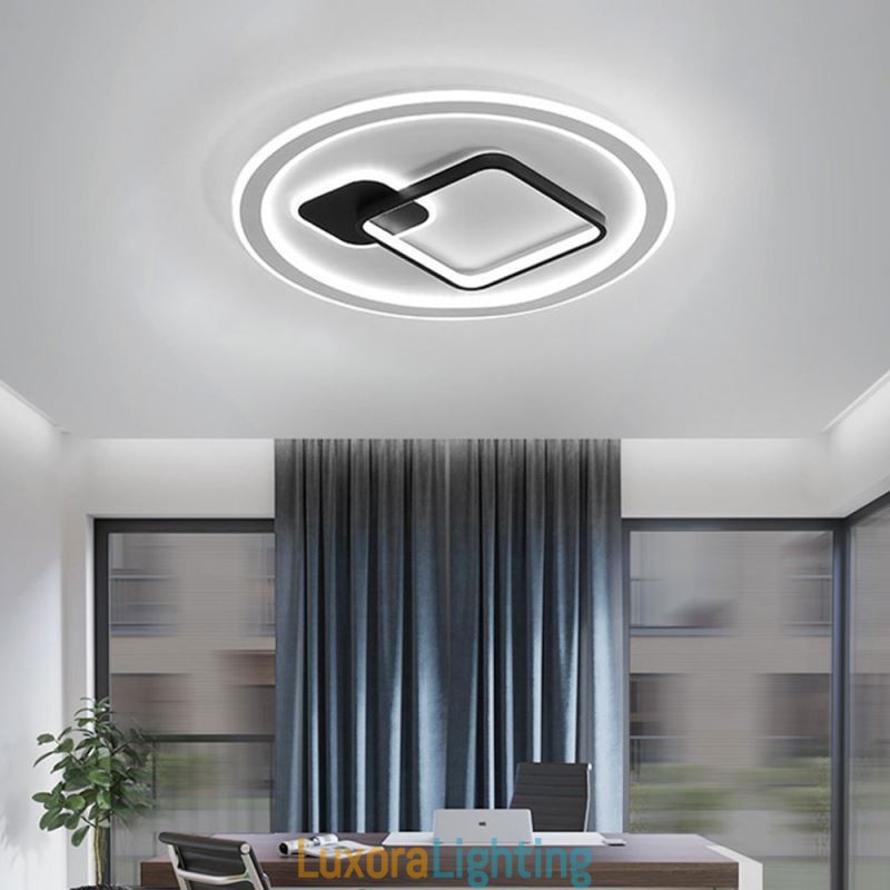 Designer Touch Decorative Modern Minimalist Ceiling Lamp Round and Square Flush Mount Light Fixture