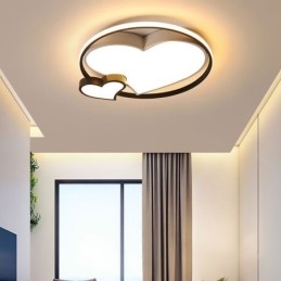 Designer Touch Decorative Double Hearts Flush Mount Ceiling Lamp Lighting