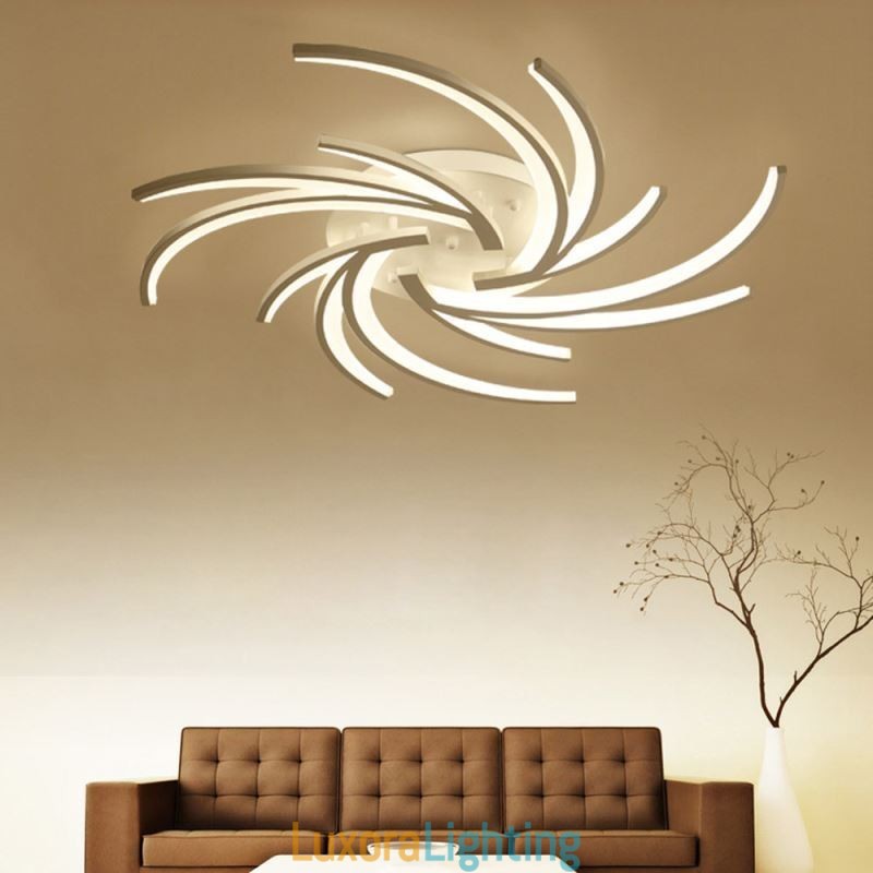 Designer Touch Decorative Irregular Linear Flush Mount Ceiling Light Modern Lighting