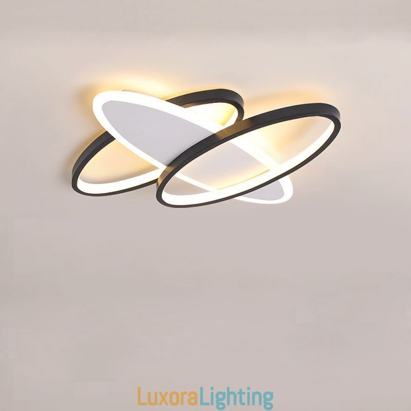 Designer Touch Decorative Modern Acrylic Flush Mount Oval Ceiling Light