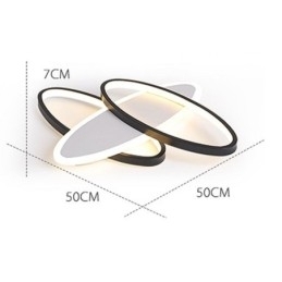 Designer Touch Decorative Modern Acrylic Flush Mount Oval Ceiling Light
