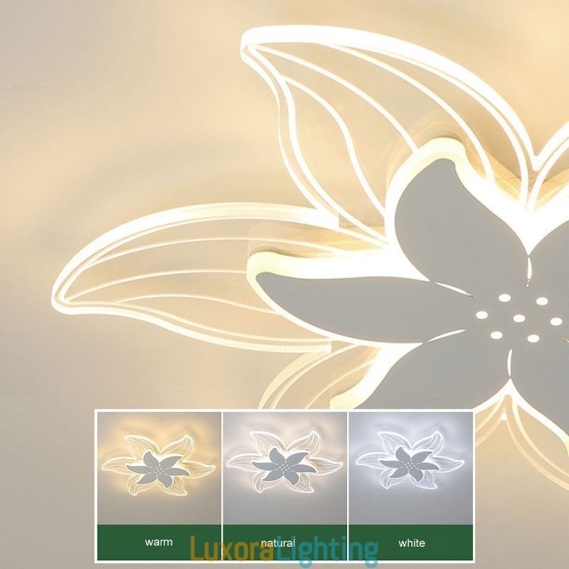 Designer Touch Decorative Elegant Flower Flush Mount Ceiling Light Unique Lighting