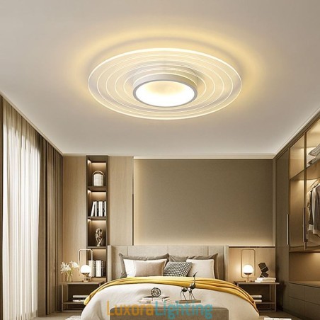 Designer Touch Decorative Modern Circular Flush Mount Ceiling Light Minimalist Light Fixture