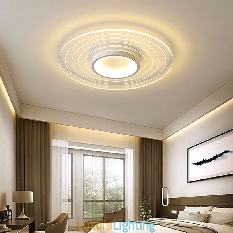 Designer Touch Decorative Modern Circular Flush Mount Ceiling Light Minimalist Light Fixture
