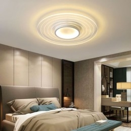 Designer Touch Decorative Modern Circular Flush Mount Ceiling Light Minimalist Light Fixture