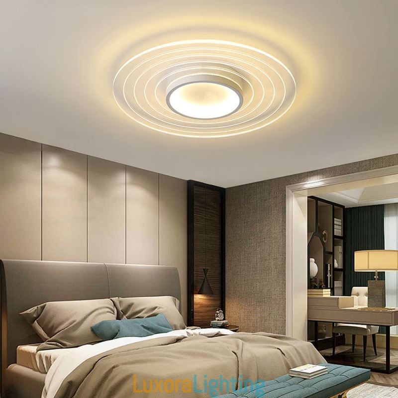 Designer Touch Decorative Modern Circular Flush Mount Ceiling Light Minimalist Light Fixture