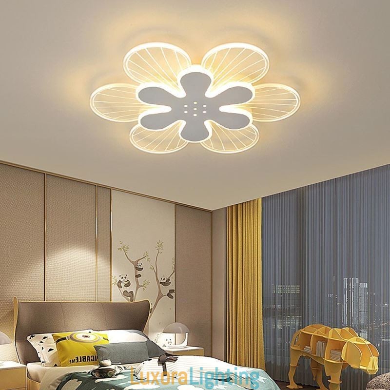 Designer Touch Decorative Modern Flush Mount Pretty Flower Ceiling Light