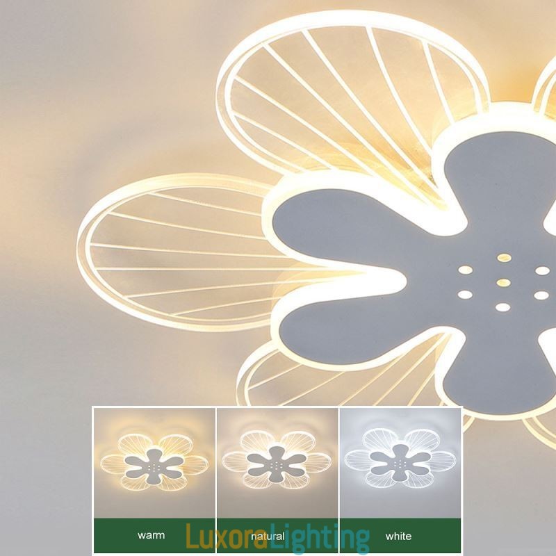 Designer Touch Decorative Modern Flush Mount Pretty Flower Ceiling Light