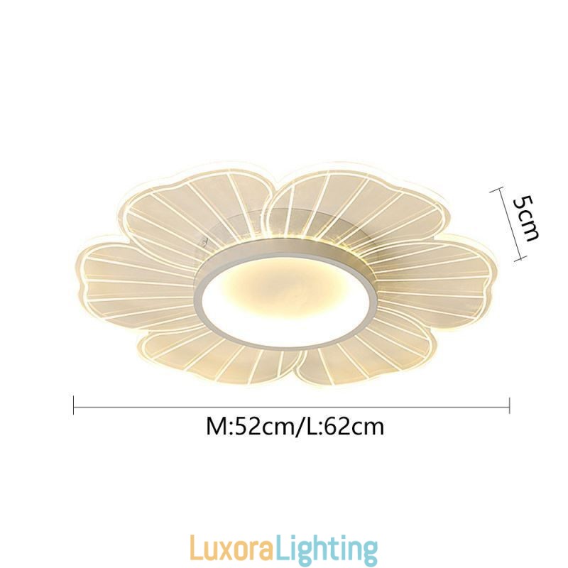 Designer Touch Decorative Minimalist Petal Flush Mount Ceiling Light Creative Decoration Lighting