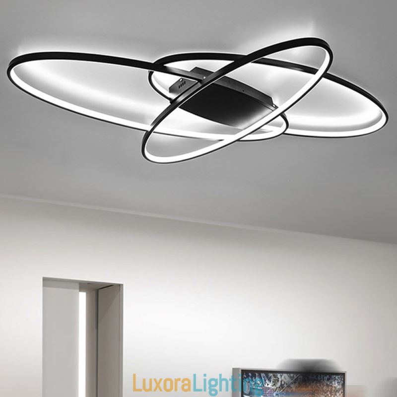 Designer Touch Decorative Modern Oval Flush Mount Ceiling Light Acrylic Light Fixture