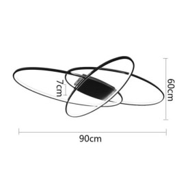 Designer Touch Decorative Modern Oval Flush Mount Ceiling Light Acrylic Light Fixture