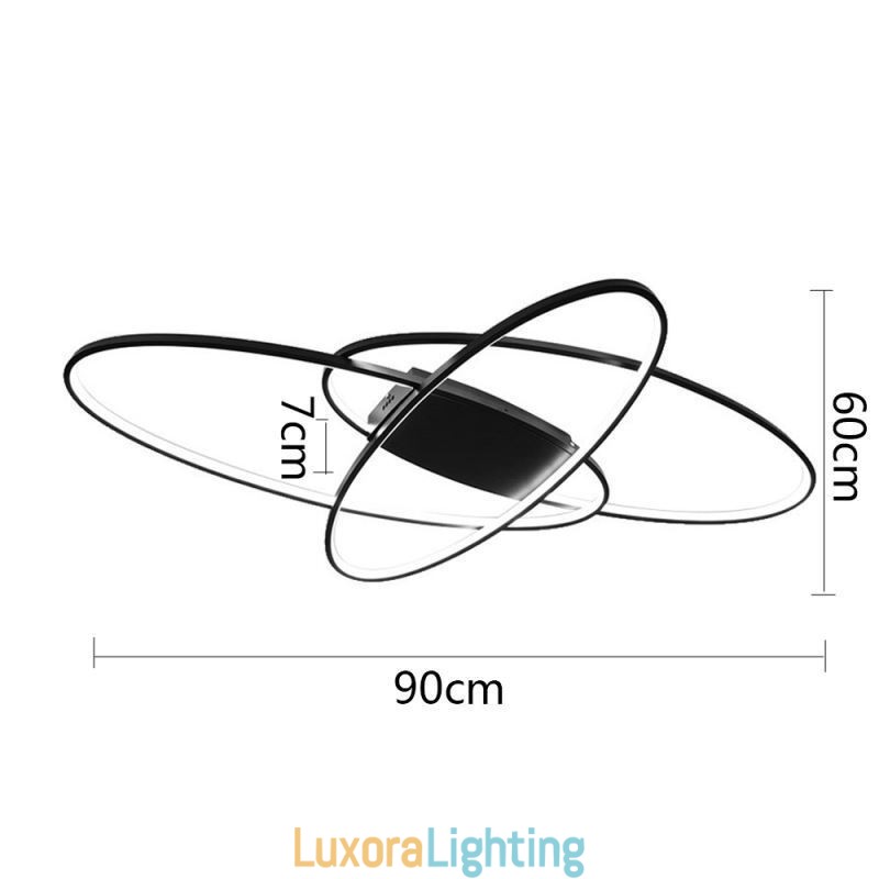 Designer Touch Decorative Modern Oval Flush Mount Ceiling Light Acrylic Light Fixture