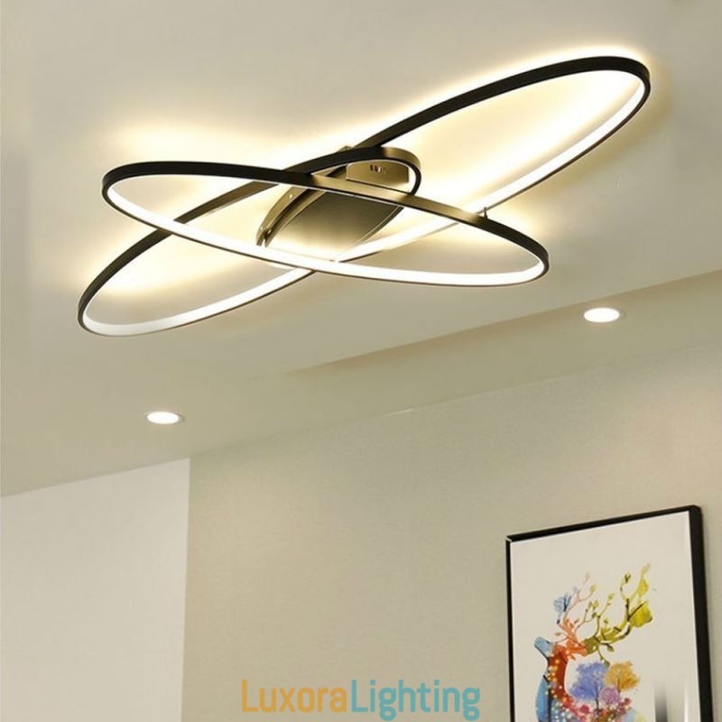 Designer Touch Decorative Modern Oval Flush Mount Ceiling Light Acrylic Light Fixture