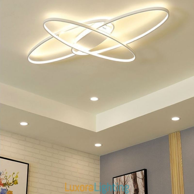 Designer Touch Decorative Modern Oval Flush Mount Ceiling Light Acrylic Light Fixture