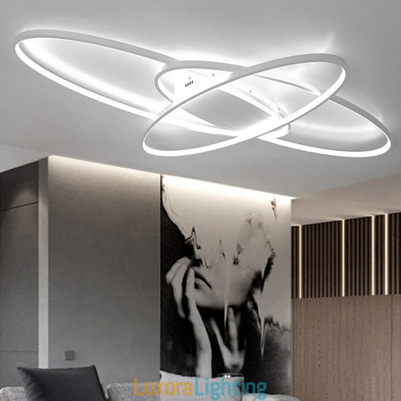 Designer Touch Decorative Modern Oval Flush Mount Ceiling Light Acrylic Light Fixture