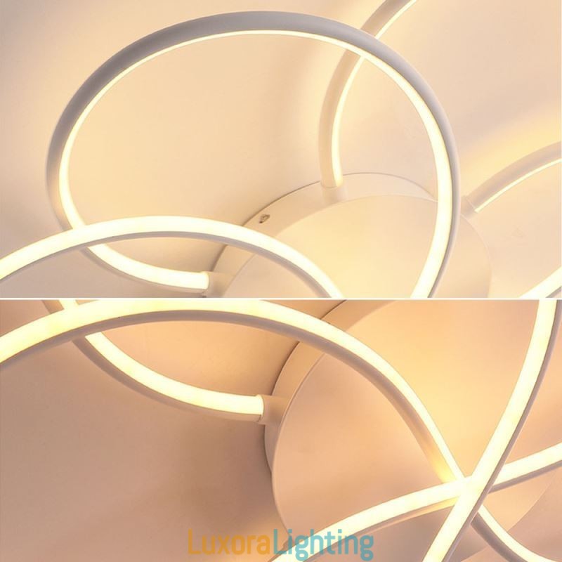 Designer Touch Decorative Linear Flush Mount Ceiling Light Modern Flower Design Light