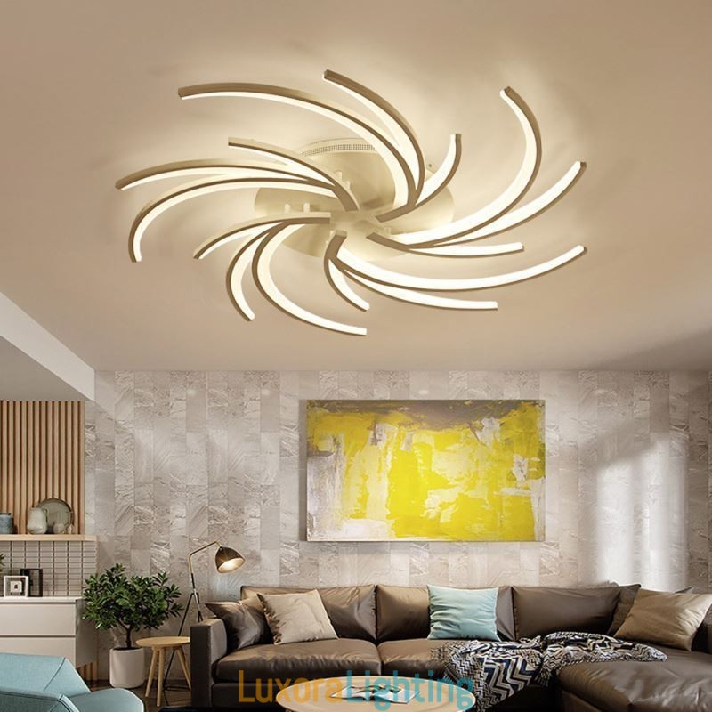 Designer Touch Decorative Modern Windmill Flush Mount Ceiling Light Irregular Decoration Lighting