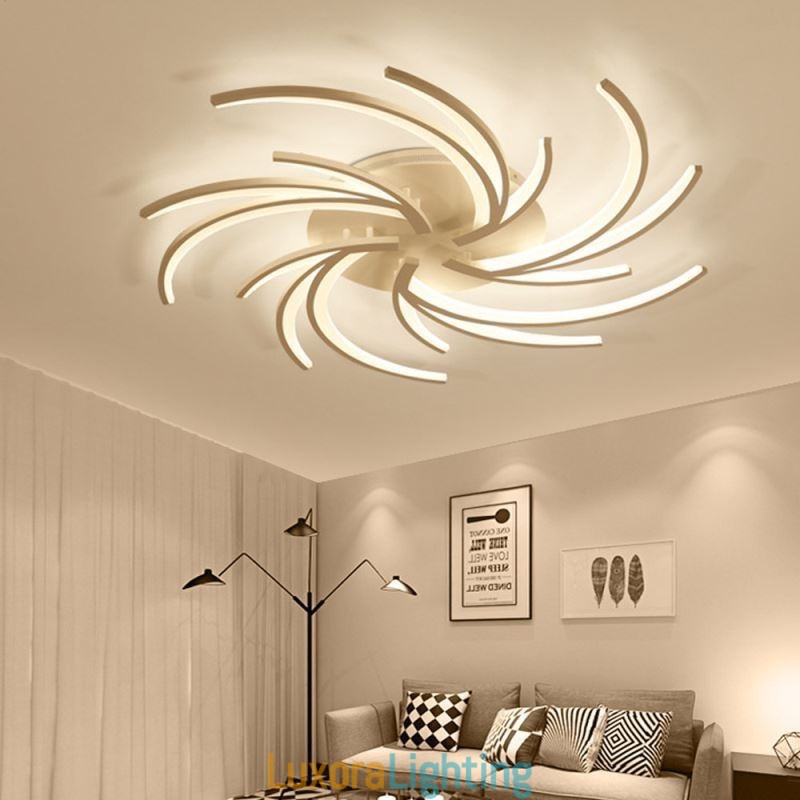 Designer Touch Decorative Modern Windmill Flush Mount Ceiling Light Irregular Decoration Lighting