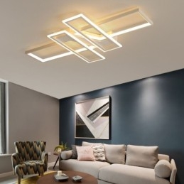 Designer Touch Decorative 4 Light Flush Mount Ceiling Light Modern Geometric Linear Light Fixture