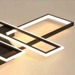 Designer Touch Decorative 4 Light Flush Mount Ceiling Light Modern Geometric Linear Light Fixture