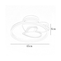 Designer Touch Decorative Modern Flush Mount Acrylic Double Layer Heart Shaped Ceiling Light