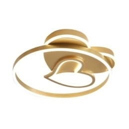 Designer Touch Decorative Modern Flush Mount Acrylic Double Layer Heart Shaped Ceiling Light