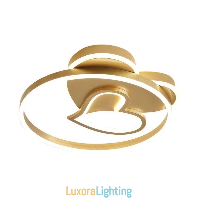 Designer Touch Decorative Modern Flush Mount Acrylic Double Layer Heart Shaped Ceiling Light