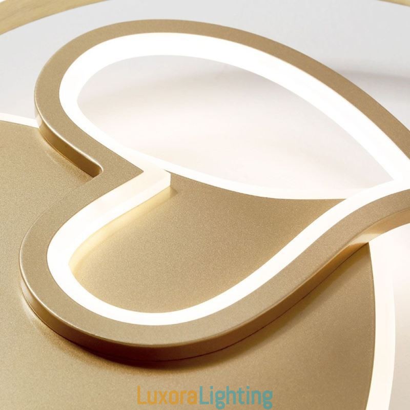 Designer Touch Decorative Modern Flush Mount Acrylic Double Layer Heart Shaped Ceiling Light
