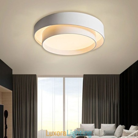 Designer Touch Decorative Contemporary Flush Mount Circular Ceiling Light