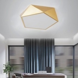 Designer Touch Decorative Gold Geometric Flush Mount Acrylic Ceiling Light