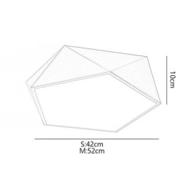 Designer Touch Decorative Gold Geometric Flush Mount Acrylic Ceiling Light