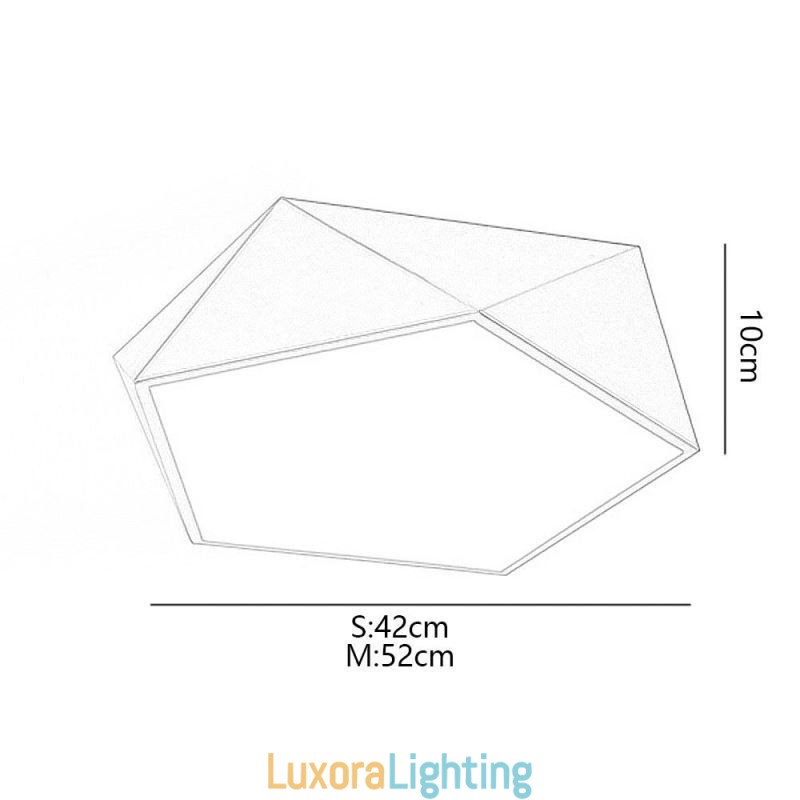 Designer Touch Decorative Gold Geometric Flush Mount Acrylic Ceiling Light