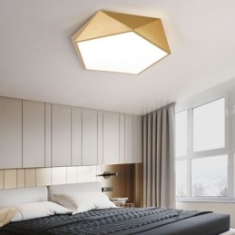 Designer Touch Decorative Gold Geometric Flush Mount Acrylic Ceiling Light