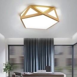 Designer Touch Decorative Gold Geometric Flush Mount Acrylic Ceiling Light