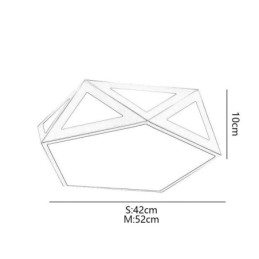 Designer Touch Decorative Gold Geometric Flush Mount Acrylic Ceiling Light