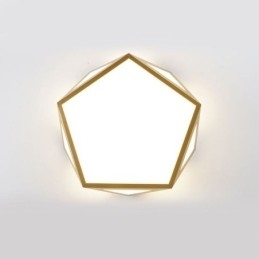 Designer Touch Decorative Gold Geometric Flush Mount Acrylic Ceiling Light