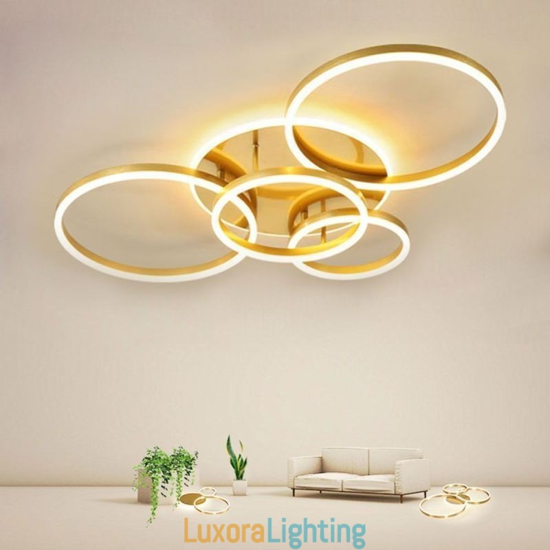 Designer Touch Decorative Halo Ring Flush Mount Modern Acrylic Ceiling Light