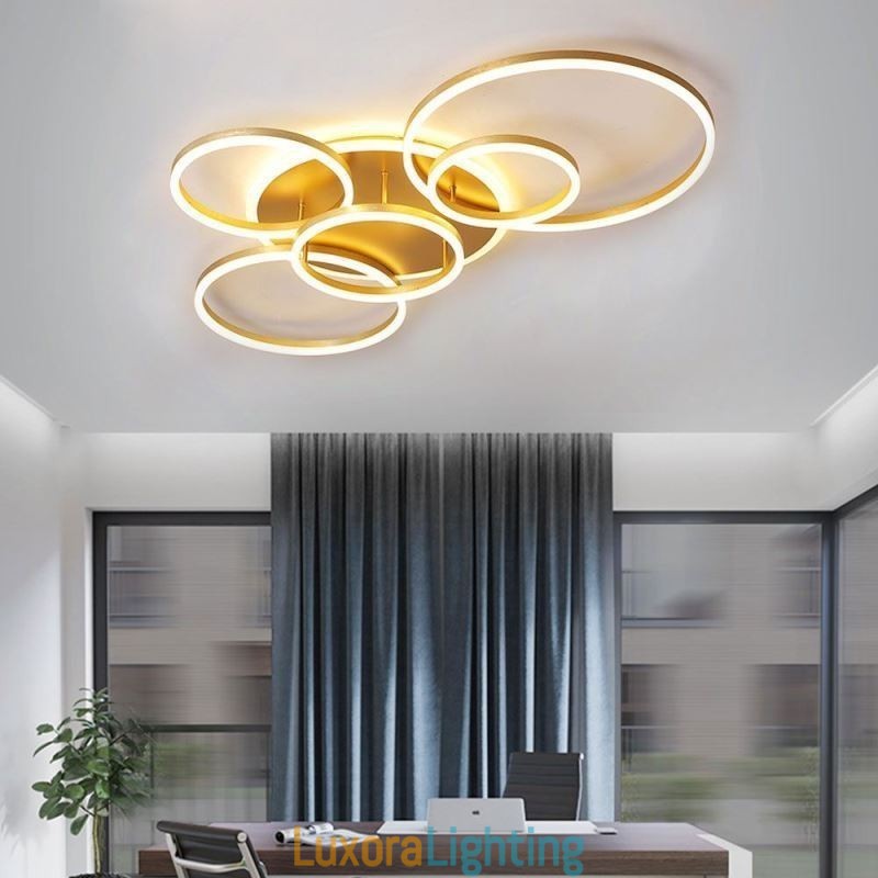 Designer Touch Decorative Halo Ring Flush Mount Modern Acrylic Ceiling Light