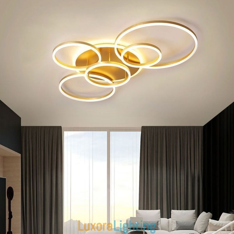 Designer Touch Decorative Halo Ring Flush Mount Modern Acrylic Ceiling Light