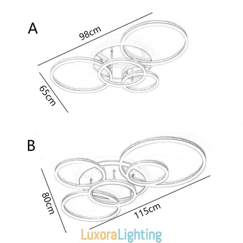 Designer Touch Decorative Halo Ring Flush Mount Modern Acrylic Ceiling Light