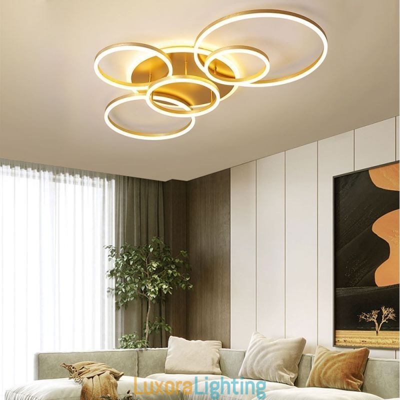 Designer Touch Decorative Halo Ring Flush Mount Modern Acrylic Ceiling Light