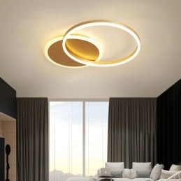 Designer Touch Decorative Modern Flush Mount Round Gold Ceiling Light