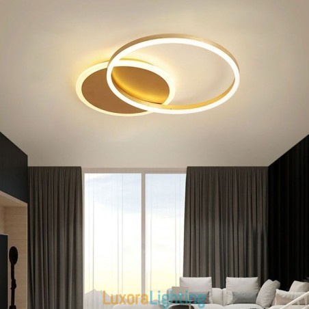 Designer Touch Decorative Modern Flush Mount Round Gold Ceiling Light