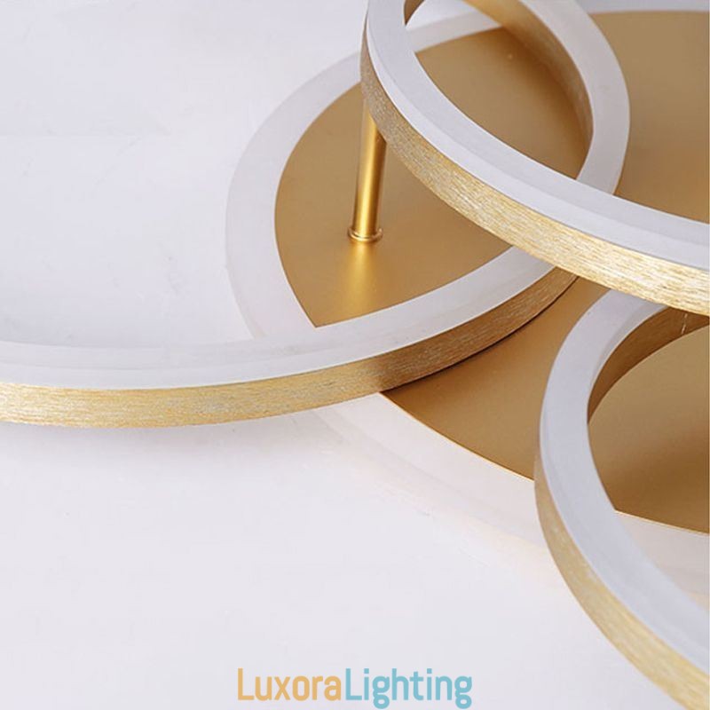 Designer Touch Decorative Modern Flush Mount Round Gold Ceiling Light