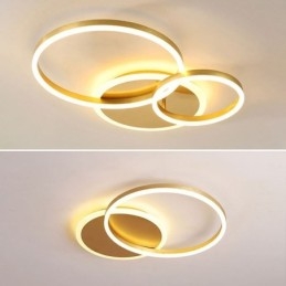 Designer Touch Decorative Modern Flush Mount Round Gold Ceiling Light