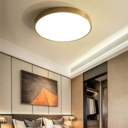 Designer Touch Decorative Round Flush Mount Modern Golden Acrylic Ceiling Light