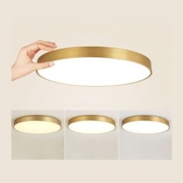 Designer Touch Decorative Round Flush Mount Modern Golden Acrylic Ceiling Light