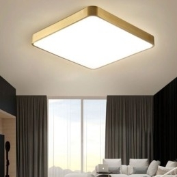 Designer Touch Decorative Flush Mount Minimalist Acrylic Square Gold Ceiling Light