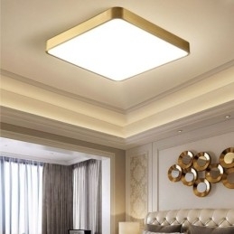 Designer Touch Decorative Flush Mount Minimalist Acrylic Square Gold Ceiling Light