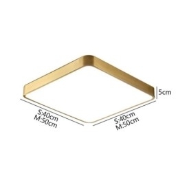 Designer Touch Decorative Flush Mount Minimalist Acrylic Square Gold Ceiling Light